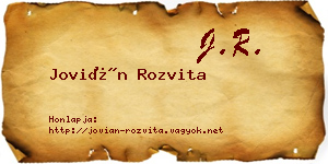Jovián Rozvita névjegykártya